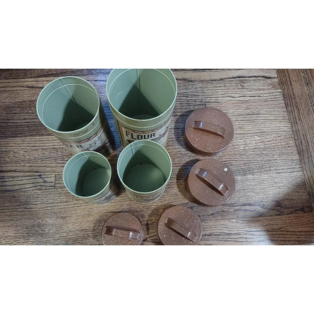Ohio Wholesale Last Outpost Co Decorative Canister Set Wildlife Rustic Cabin 4pc